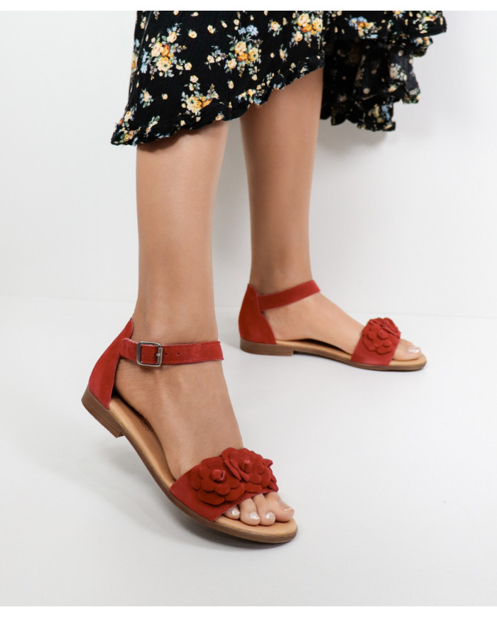 Rasas de Senhora Ginova Sandalias con Flores