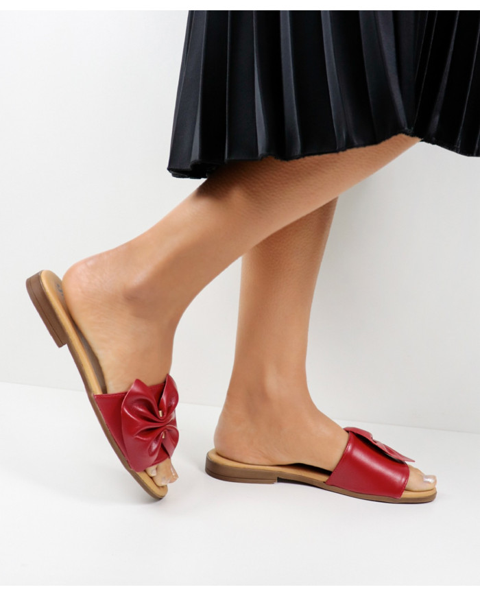 Red Slippers of Lady Ginova with Lace