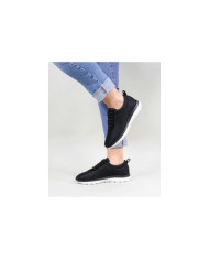 Sapatos Pretos de Senhora Ginova de Atacadores