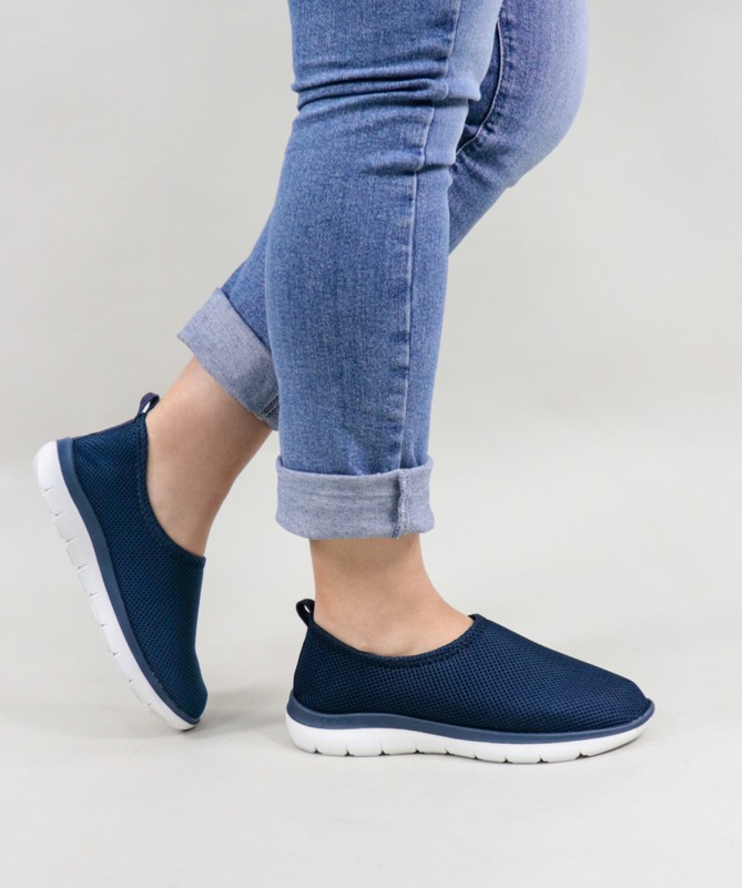 Sapatos Azuis de Senhora Ginova Práticos