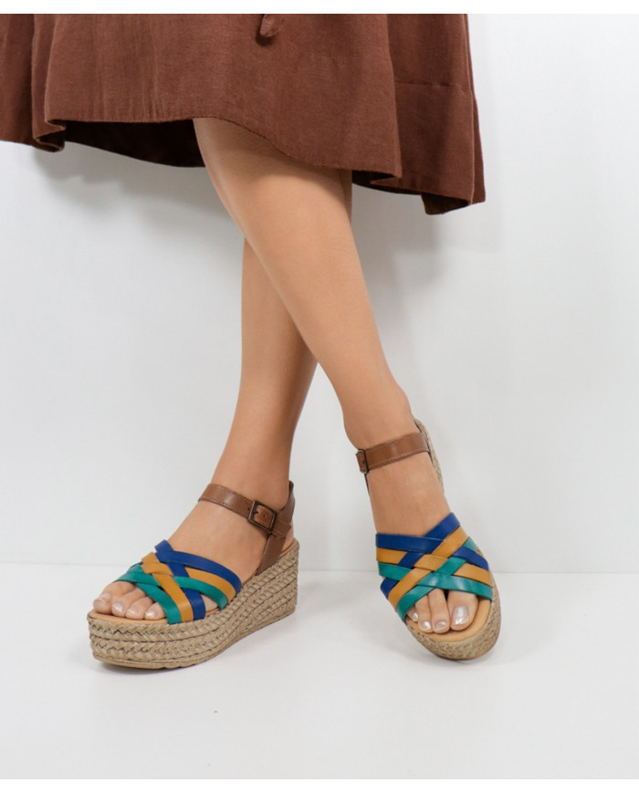 Multicolored Platform Sandals by Lady Ginova