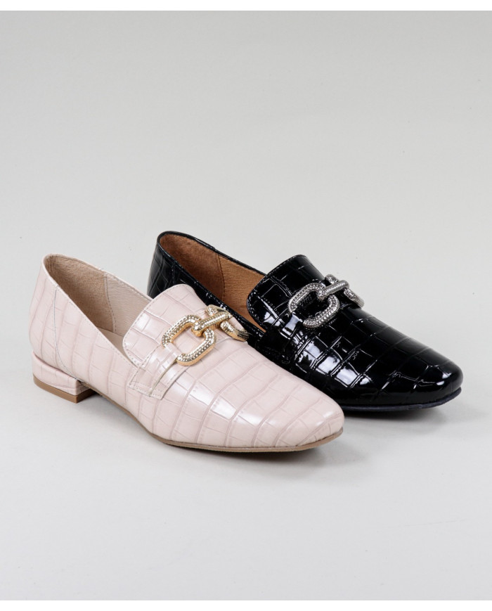 Sapatos Rasos Ginova Com Aplique Metálico