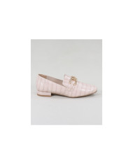 Sapatos Rasos Nude Ginova Com Aplique Metálico