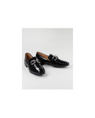 Black Rase Shoes Ginova With Metalic Apply