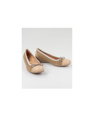 Sabrinas Taupe de Mulher Ginova Perfurados com Laço