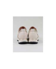 Taupe Ginova shoes Perforated with Elastic in the Laterals