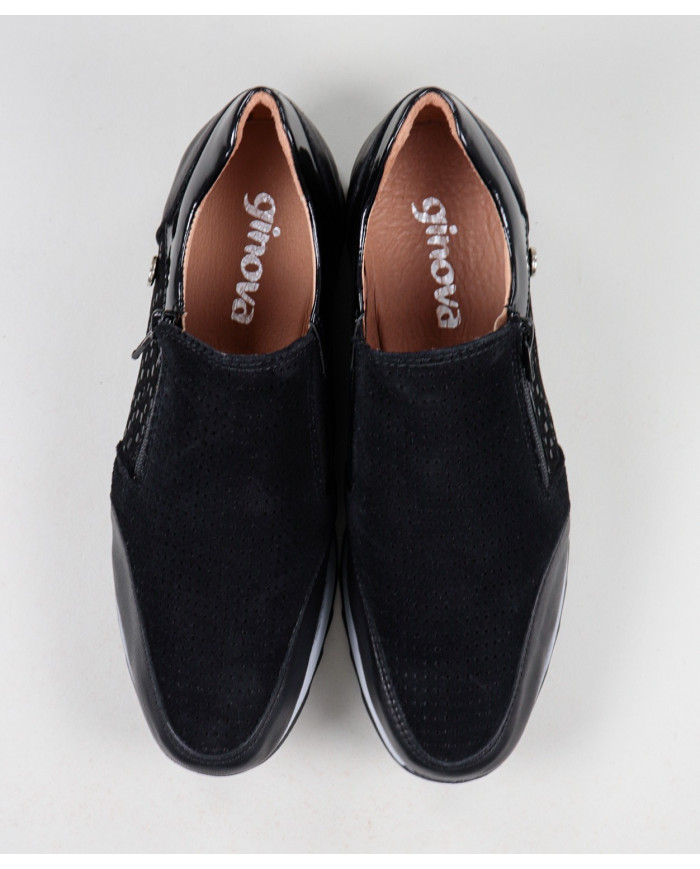 Zapatos Ginova Perforados con elástico en los Laterales