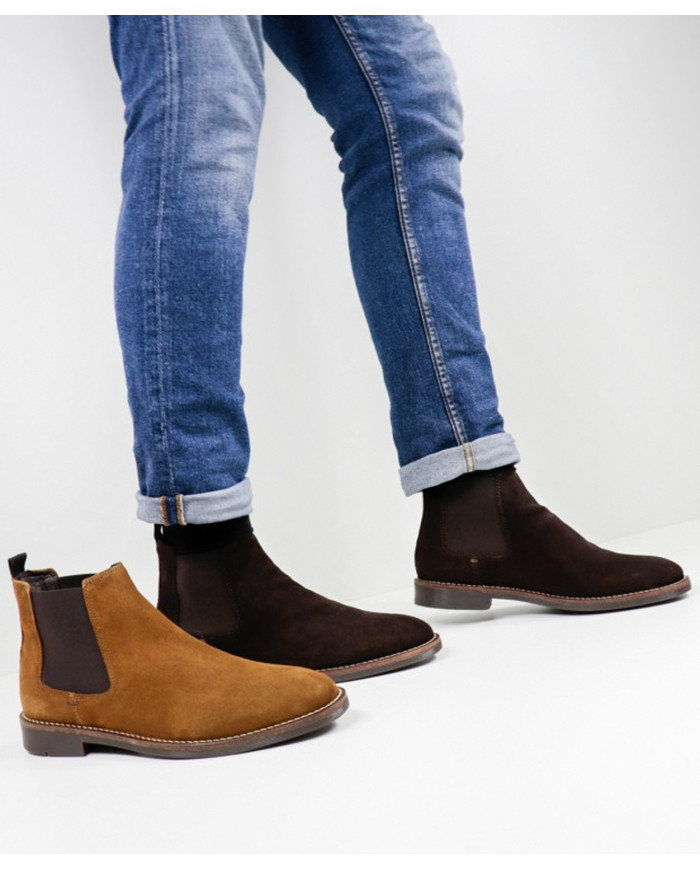 Botas de hombres con doble Ginova elástica