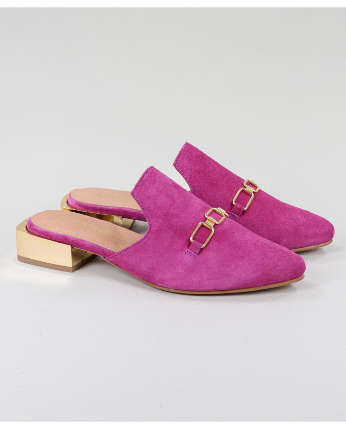 Mules Ginova de Senhora con Aplique Dourado