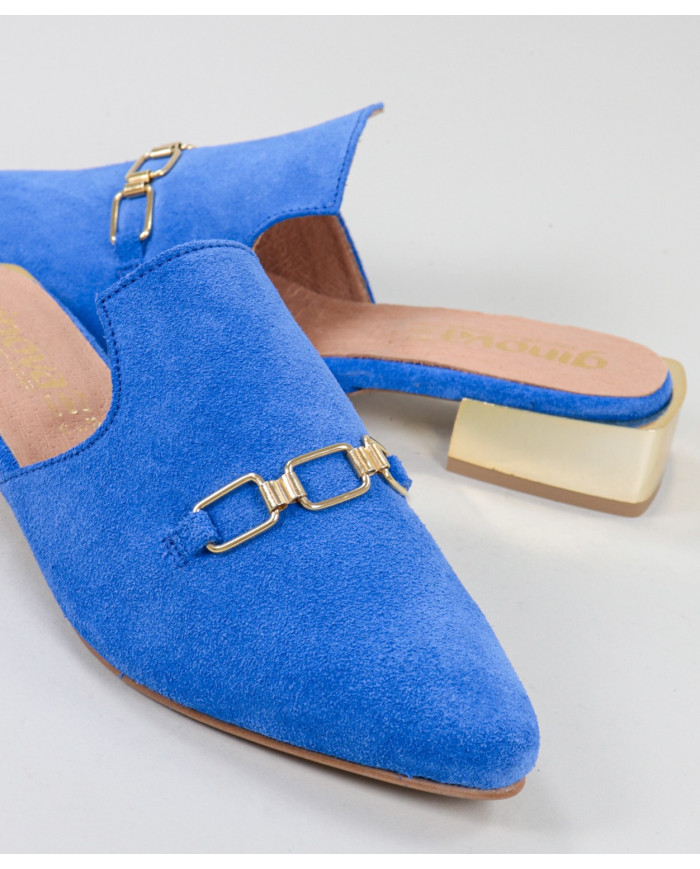 Mules Ginova de Senhora con Aplique Dourado