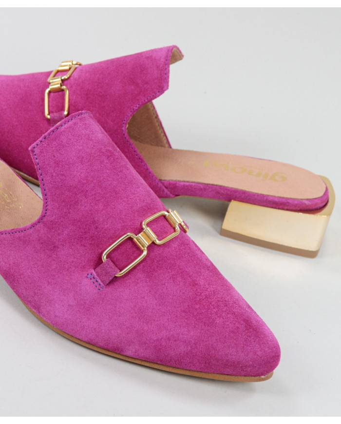 Mules Ginova de Senhora con Aplique Dourado