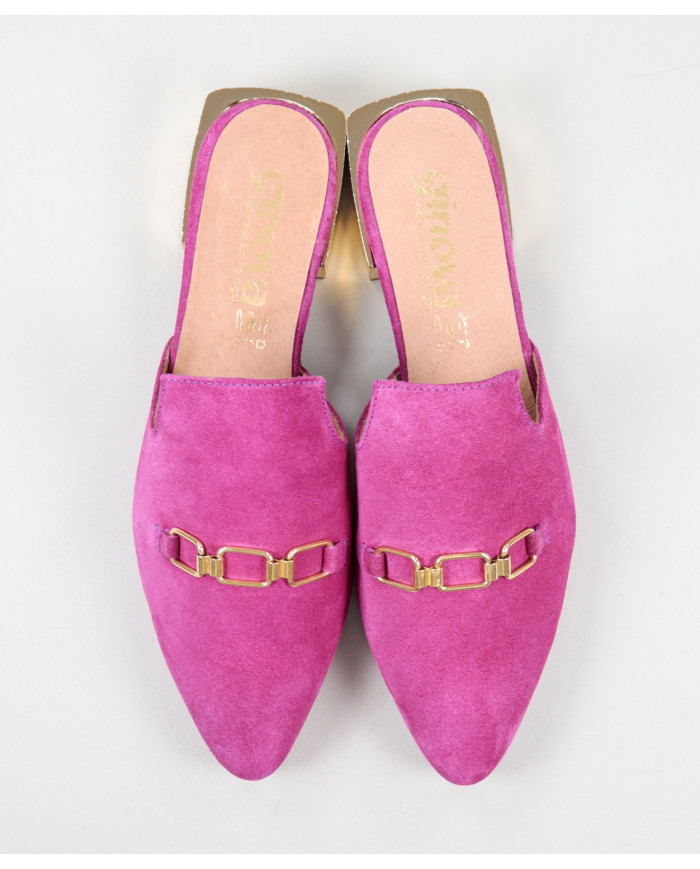 Mules Ginova de Senhora con Aplique Dourado