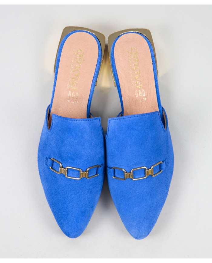 Mules Ginova de Senhora con Aplique Dourado