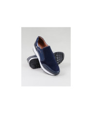 Blue shoes Ginova with Elastic in the Laterals