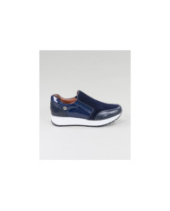 Blue shoes Ginova with Elastic in the Laterals