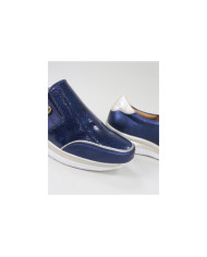 Blue Lady Trainers with Elastic Adjustment