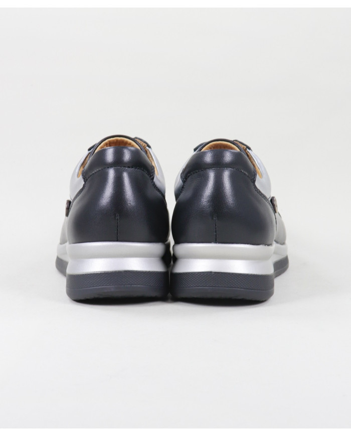 Sapatilhas de Senhora Pretas Brancas com Atacadores