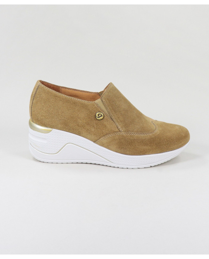 Taupe Trainers by Mrs. Ginova with Elastics