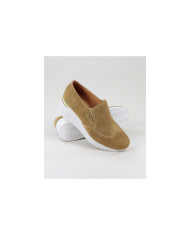 Sapatilhas Taupe de Senhora Ginova com Elásticos