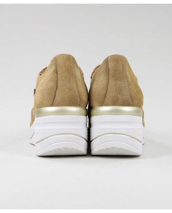 Taupe Trainers by Mrs. Ginova with Elastics