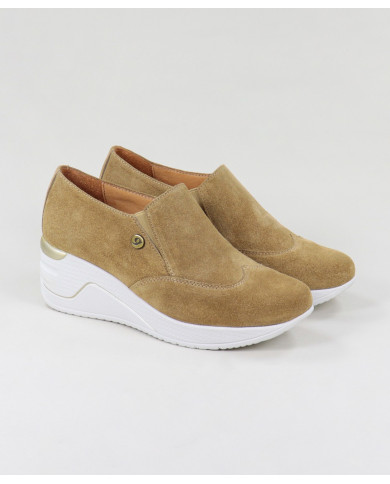 Taupe Trainers by Mrs. Ginova with Elastics