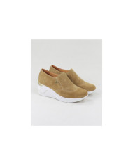 Sapatilhas Taupe de Senhora Ginova com Elásticos