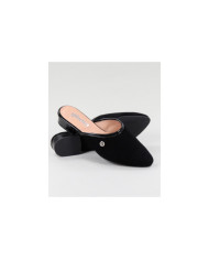 Black Mules Ginova de Senhora with Rebordo