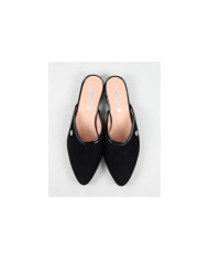 Black Mules Ginova de Senhora with Rebordo