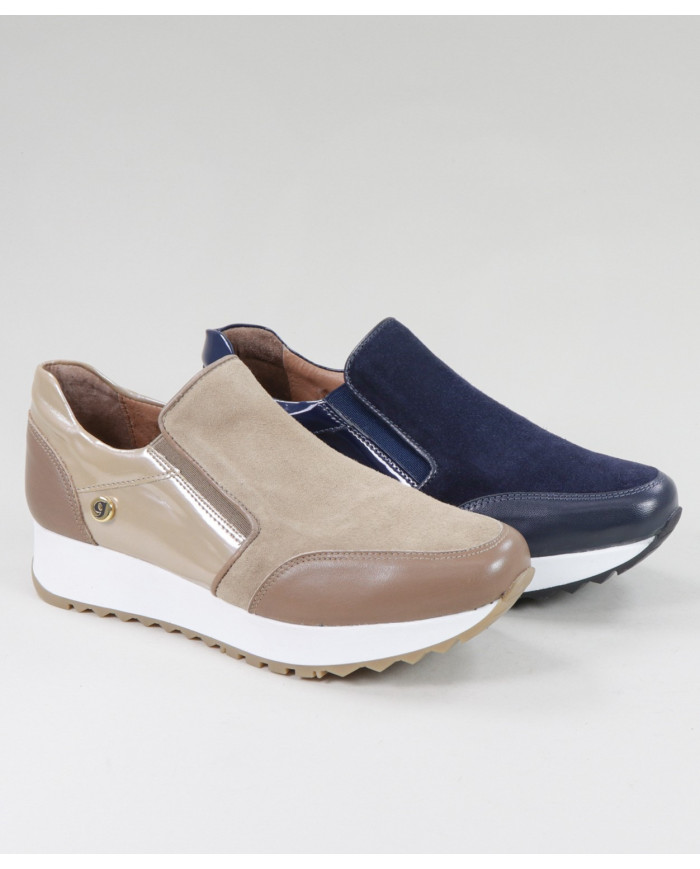 Ginova shoes with Elastic in the Laterals