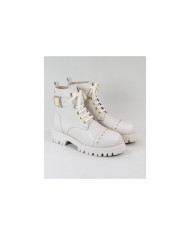 Botas Bege Militares Ginova Femininas com Tachas