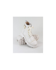 Botas Bege Militares Ginova Femininas com Tachas