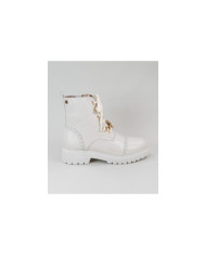 Botas Bege Militares Ginova Femininas com Correntes