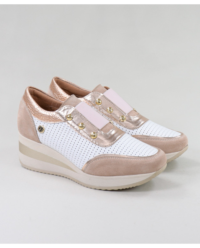 Women's Pink Ginova shoes with Elastic