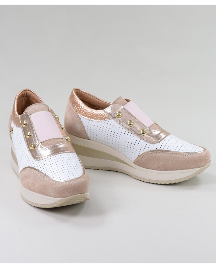 Women's Pink Ginova shoes with Elastic