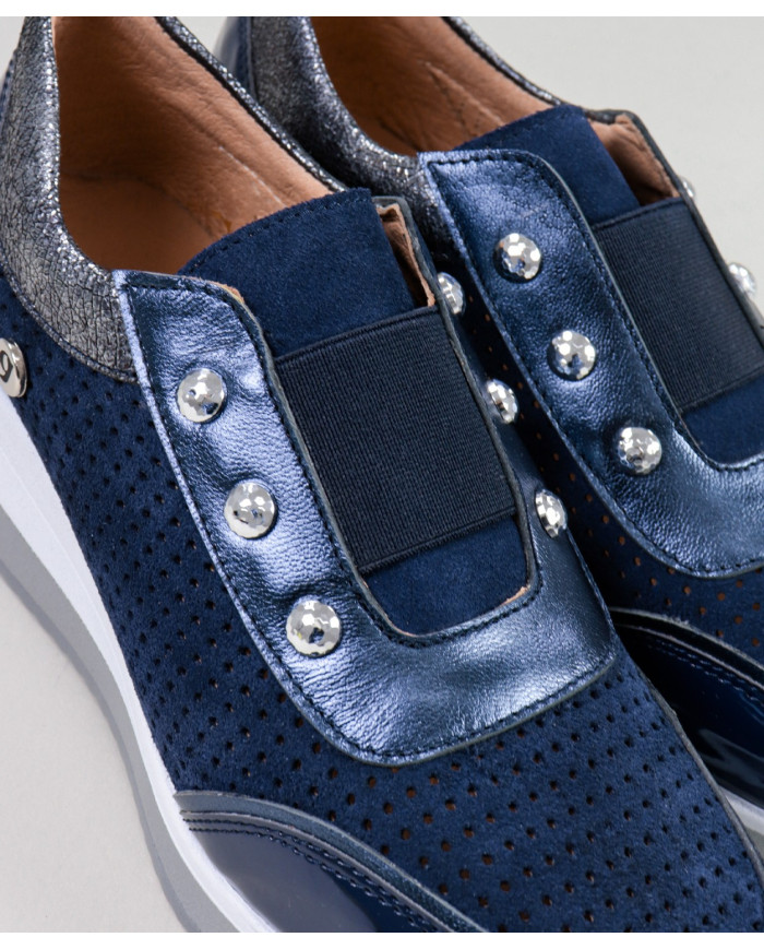 Blue shoes Ginova Women with Elastic
