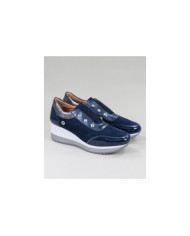 Blue shoes Ginova Women with Elastic