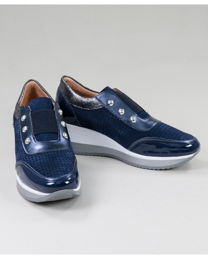 Blue shoes Ginova Women with Elastic