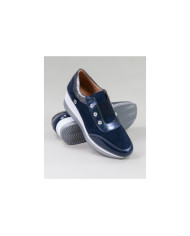 Blue shoes Ginova Women with Elastic