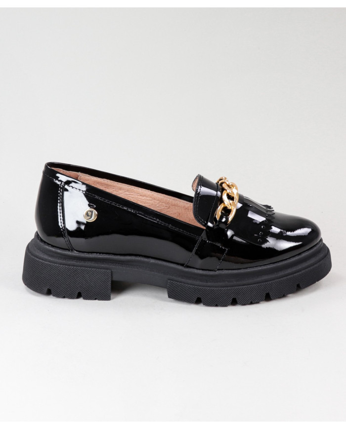 Black Rasos Ginova Shoes with Chain Detail