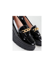 Black Rasos Ginova Shoes with Chain Detail