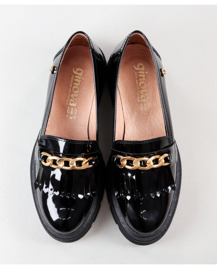 Black Rasos Ginova Shoes with Chain Detail