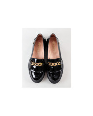 Black Rasos Ginova Shoes with Chain Detail