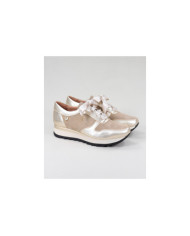Women's Ginova Golden Sneakers with Satin Laces