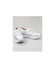 Women's Silver Ginova Trainers with Satin Laces