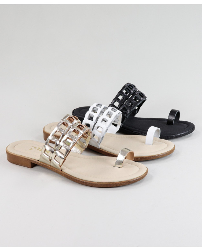 Ms. Ginova Slippers with Strips