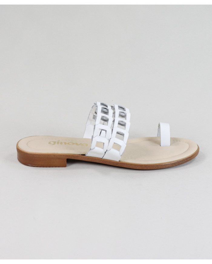 White Slippers of Lady Ginova with Strips