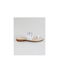 White Slippers of Lady Ginova with Strips