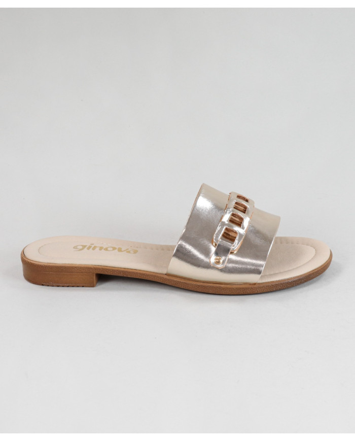 Golden Slippers of Lady Ginova with Strip Decorated