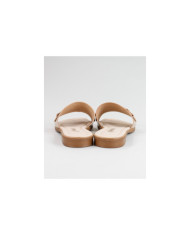 Chinelos Prata de Senhora Ginova com Tira Decorada