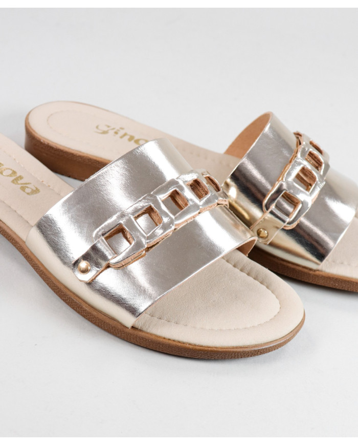 Golden Slippers of Lady Ginova with Strip Decorated